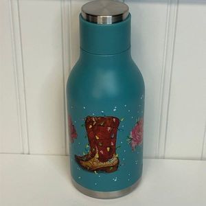 Pioneer Woman Holiday Christmas Stainless Steel Water Bottle Boots With Lights